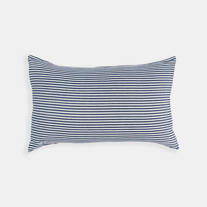 Thin Denim Stripe Lumbar Pillow