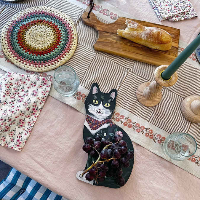 Tiffany Cat Serving Board