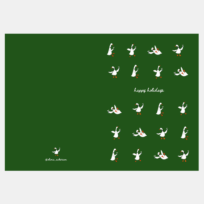 Tipsy Holiday Goose Christmas Card