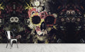 Warped Garden Skull Wall Mural by Walls Need Love•_¨