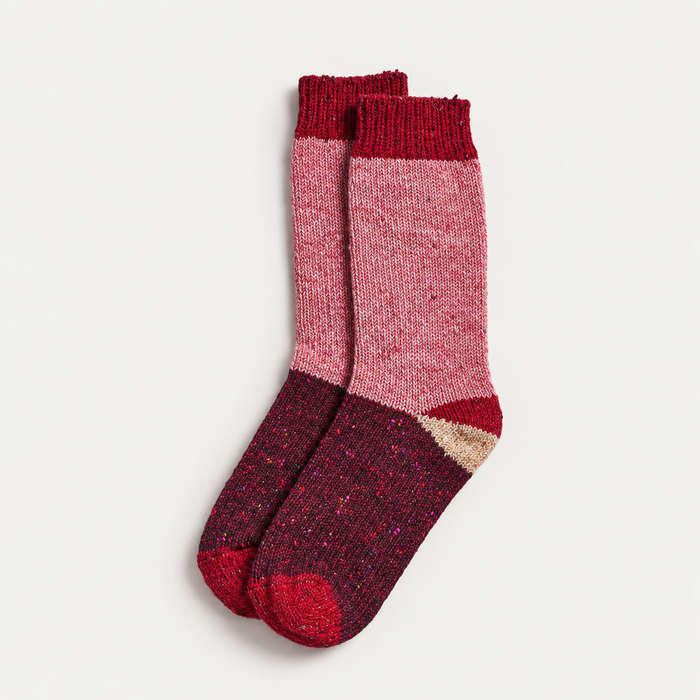 Women's Pink Donegal Wool Socks